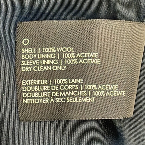 Club Monaco Navy Blue Blazer Suit Jacket Wool Mens Sz 40 - Picture 6 of 14